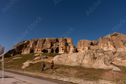 In the ancient frig valley; Rock church made in Byzantine period. Ayazini village of Afyonkarahisar, Turkey