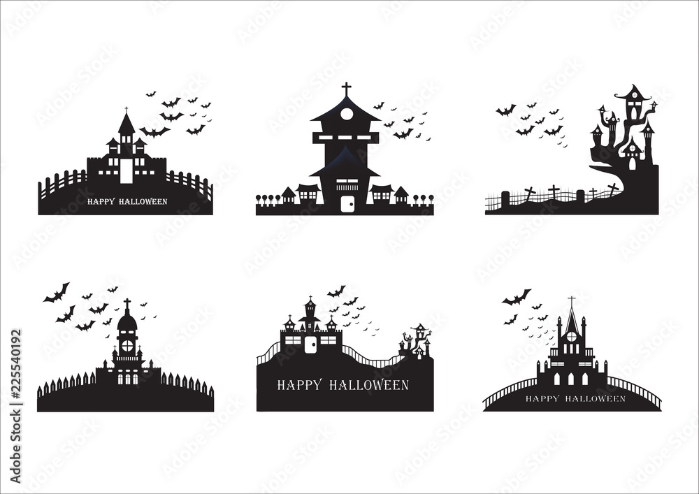 Halloween icon set ,vector illustration.