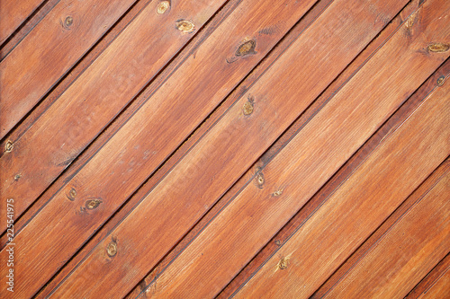 Wood texture. Fragment of a wooden modern house wall