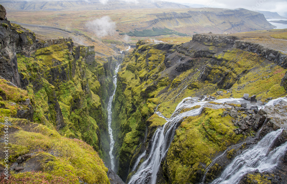 Hiking to Icelands second highest waterfall, Glumur. Hiking to Icelands second highest waterfall, Glumur.