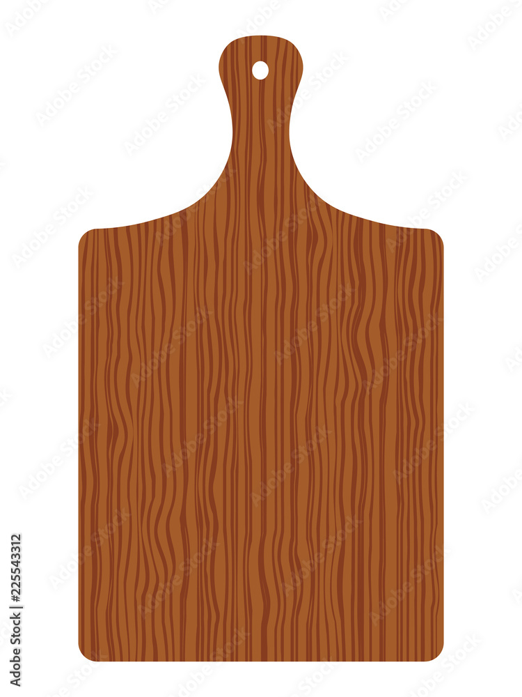 Wooden cutting board isolated on white background. Vector hand drawn illustration. Wooden cutting board isolated on white background. Vector hand drawn illustration.