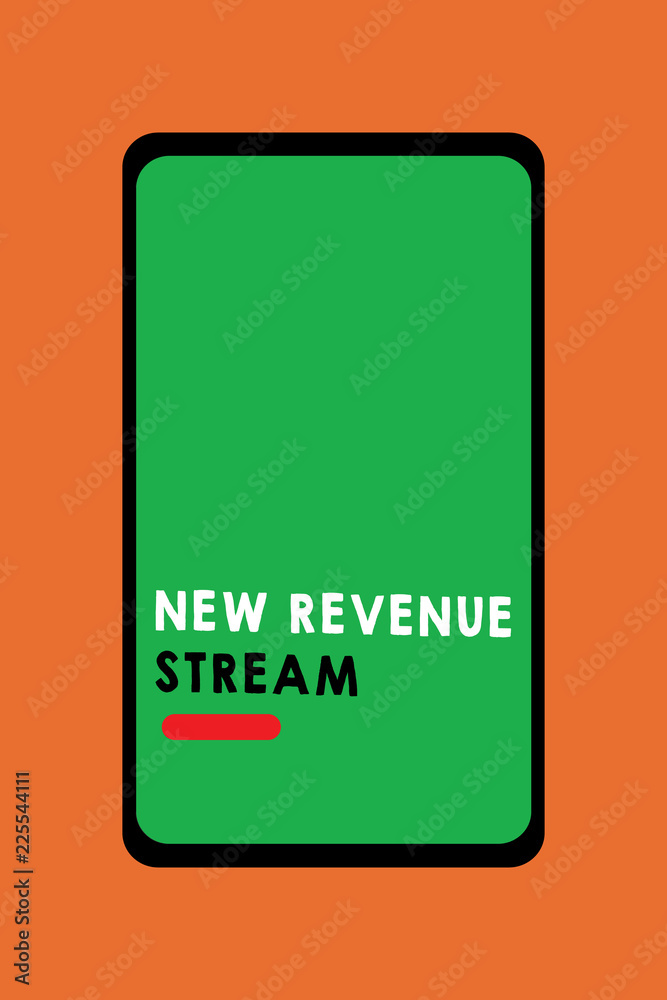Text sign showing New Revenue Stream. Conceptual photo Additional Enhanced Source of Income Improved Approach. Text sign showing New Revenue Stream. Conceptual photo Additional Enhanced Source of Income Improved Approach.