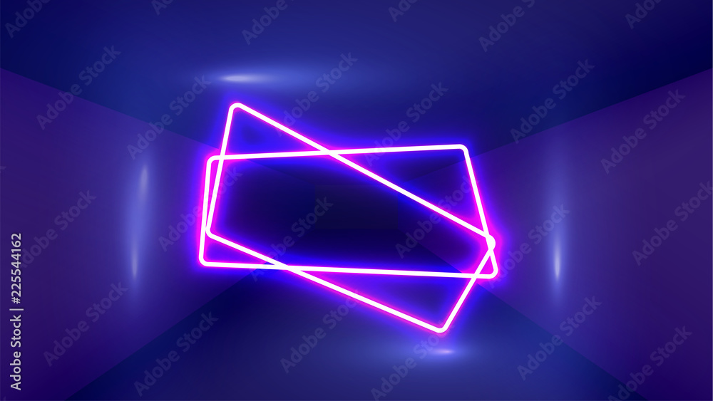 High-detailed neon light background, vector illustration