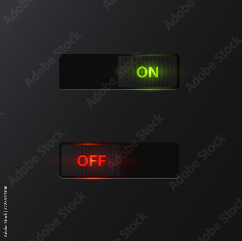 Realistic switches for web usage, vector illustration