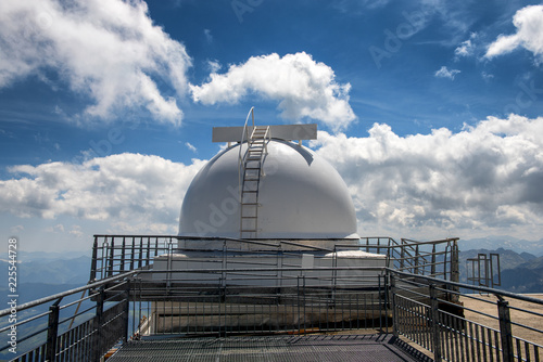 view of observatory of pic du midi de bigorre, french pyrenees