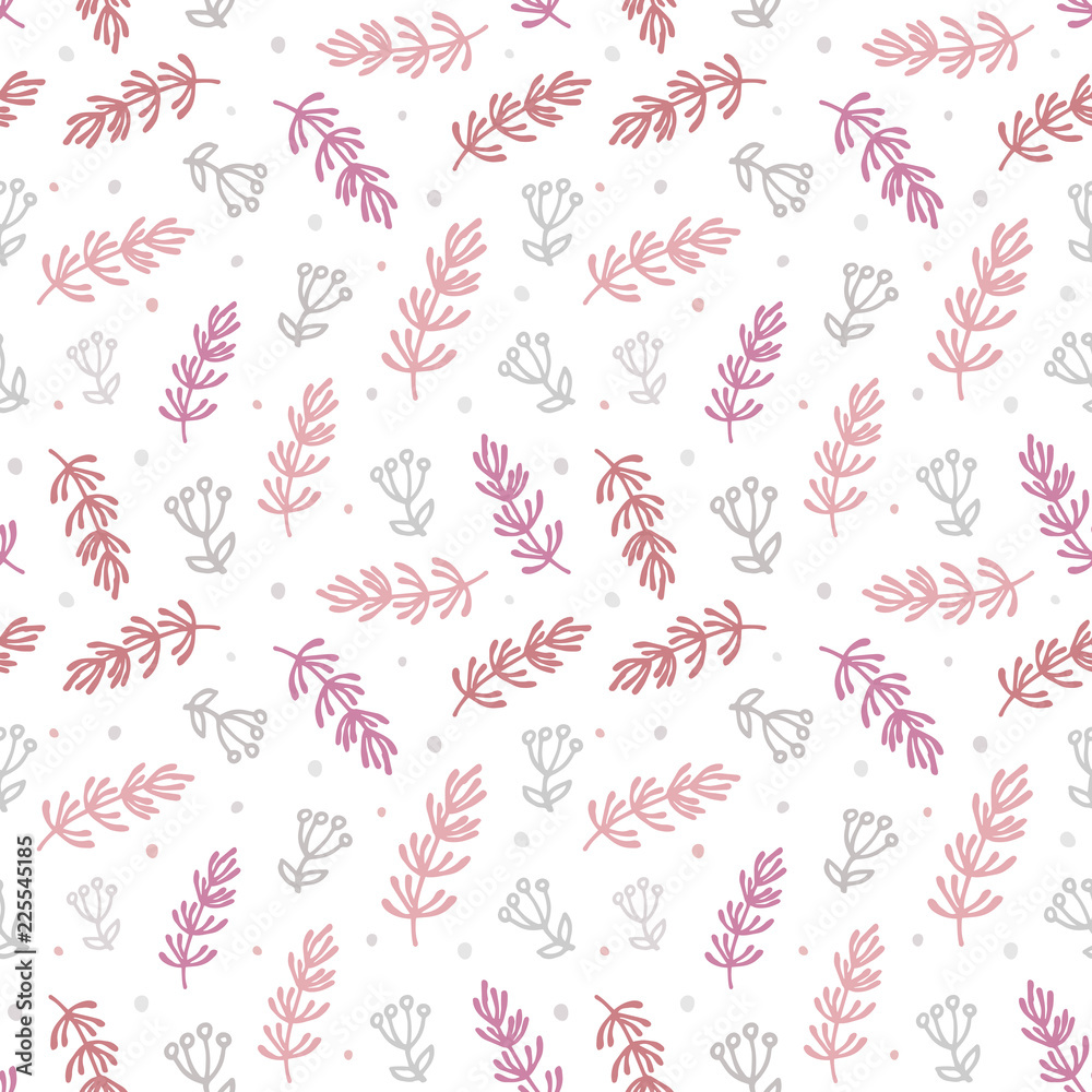 Seamless hand-drawn vector floral pattern Seamless hand-drawn vector floral pattern