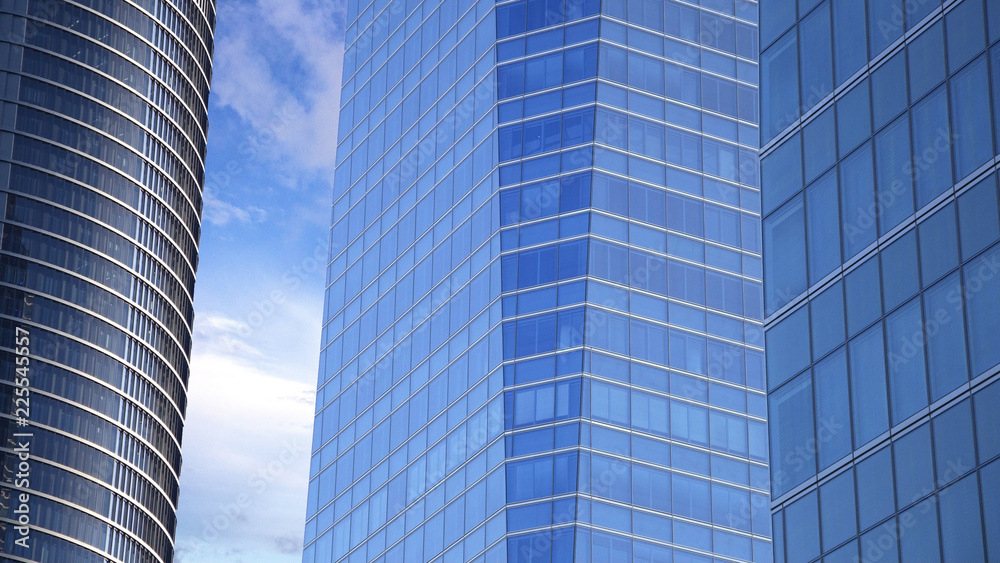 close up view on the modern beautiful skyscrapers with gorgeous dramatic sky on the background close up view on the modern beautiful skyscrapers with gorgeous dramatic sky on the background