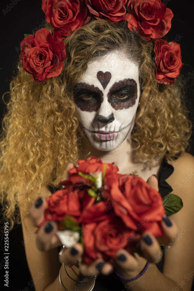 halloween make up sugar skull