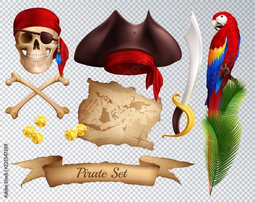 Pirate Realistic Transparent Set