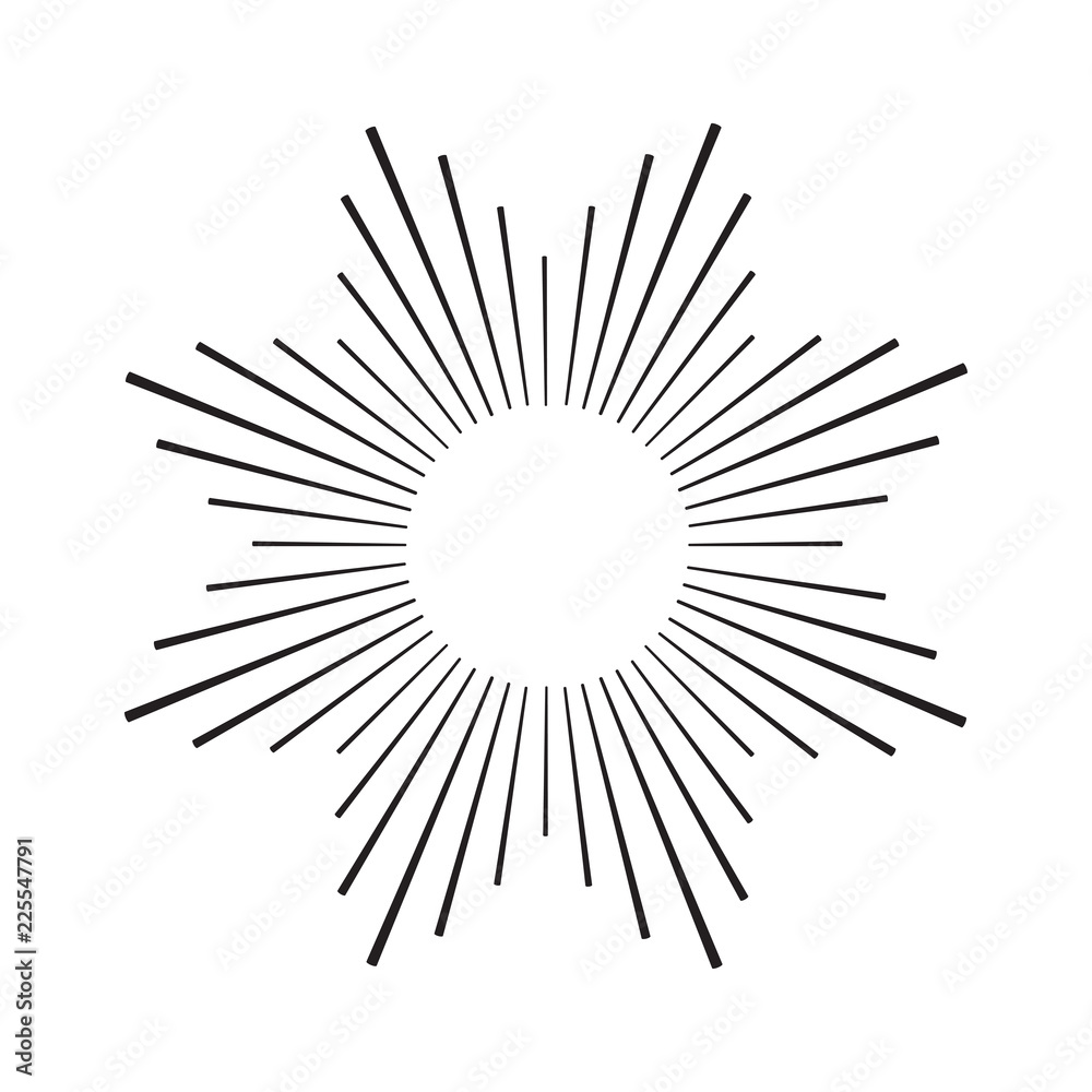 Obraz premium Vintage sunburst design element