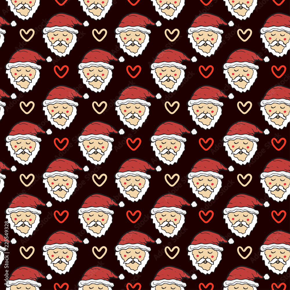 Santa seamless pattern. Merry Christmas and Happy New Year design. Santa seamless pattern. Merry Christmas and Happy New Year design.