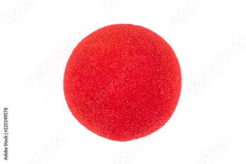 red clown nose isolated on white background Fototapet