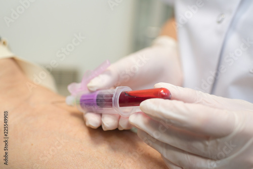 taking blood sample