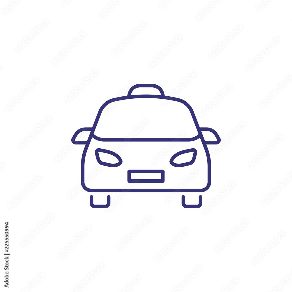 Taxi line icon. Cab, automobile, taxi order service. Transport concept. Vector illustration can be used for topics like transportation, public transport, city