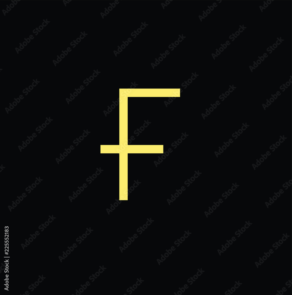 Fototapeta premium Creative Minimal Letter F Logo Design In Vector Format