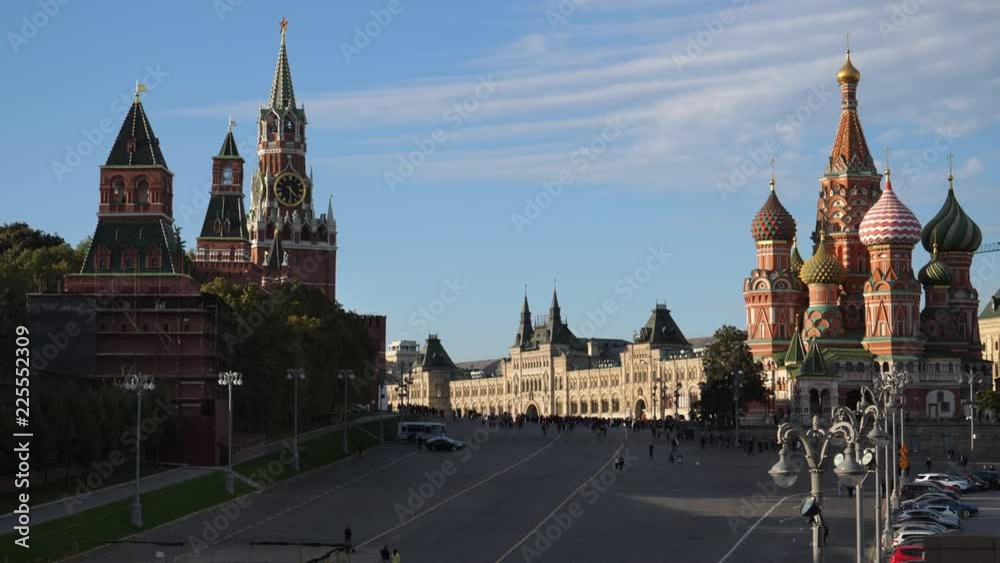View of the red square and Saint Basil's Cathedral and kremlin Moscow View of the red square and Saint Basil's Cathedral and kremlin Moscow