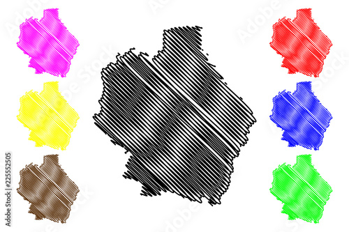 Tambov Oblast (Russia, Subjects of the Russian Federation, Oblasts of Russia) map vector illustration, scribble sketch Tambov Oblast map