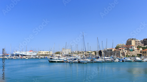 Heraklion port and venetian harbour in island of Crete, Greece. © Alfira
