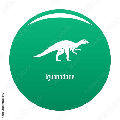 Iguanodone icon. Simple illustration of iguanodone vector icon for any design green