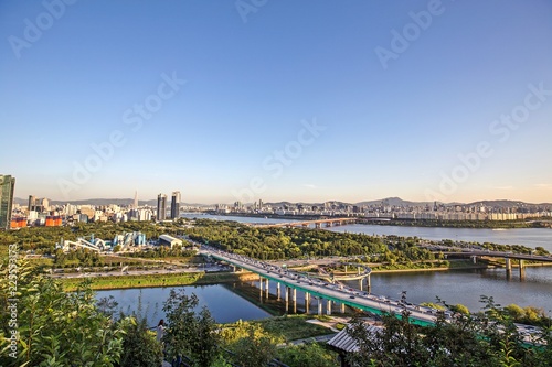 Seoul from the top of Eungbongsan Mountain