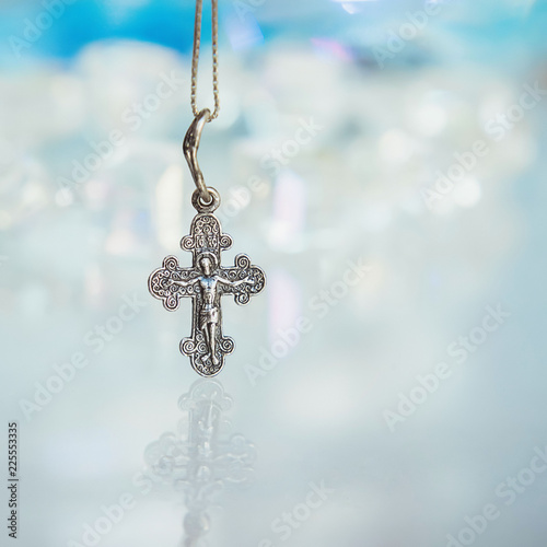 Religion. Christian cross background.