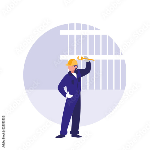 builder man with wrench avatar character