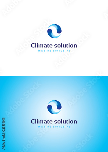 Climate solution logo teamplate.