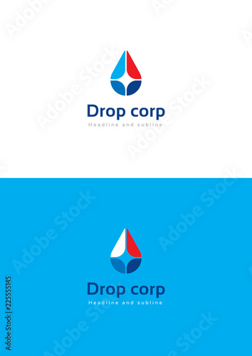Drop corporation logo teamplate.