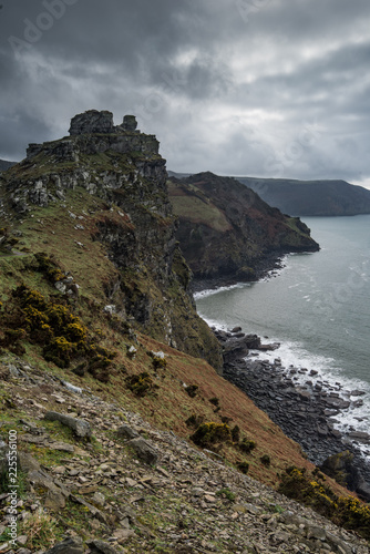 Devon coastline at valley of rocks