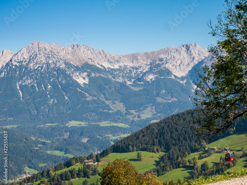 austrian mountain landscape view