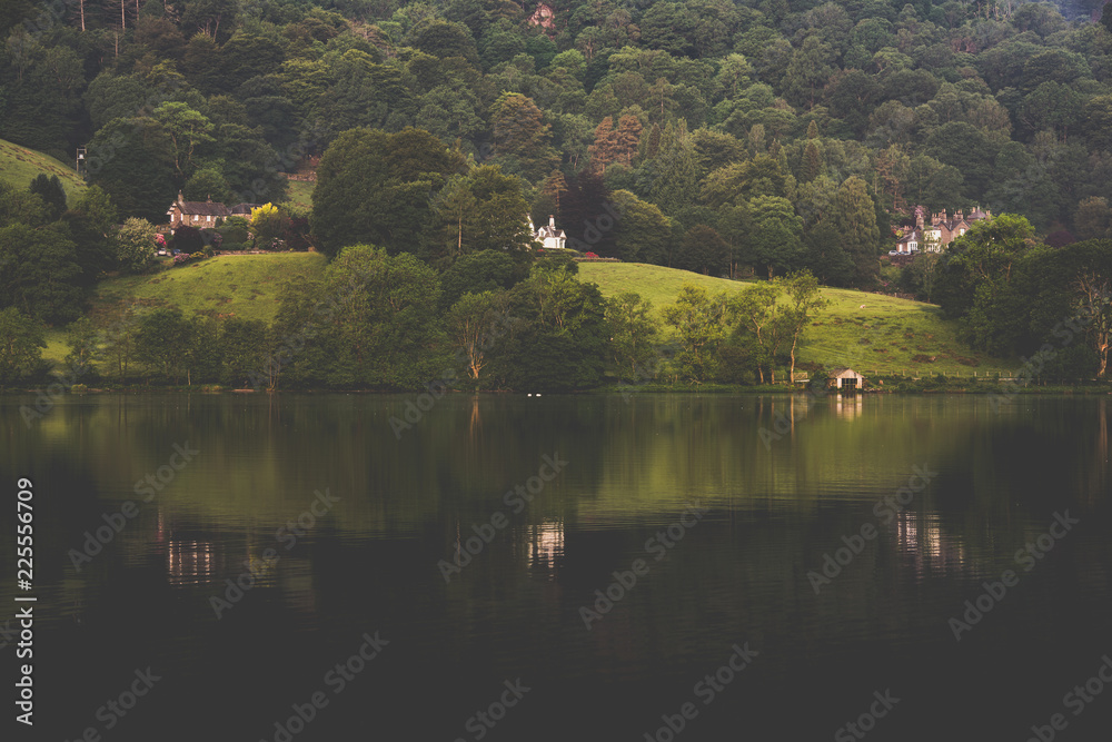 view across a lake