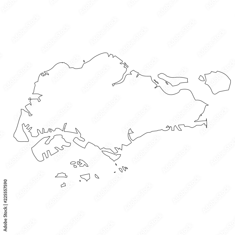 Map Of Singapore Stock Vector Adobe Stock Map Of Singapore Stock Vector Adobe Stock
