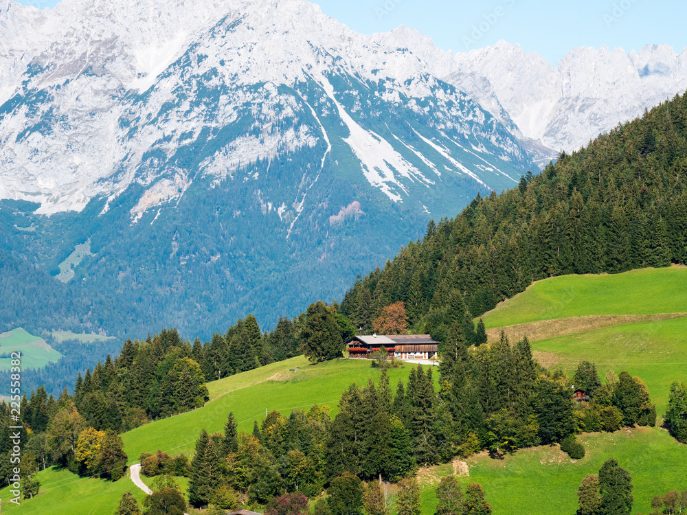 austrian mountain landscape view