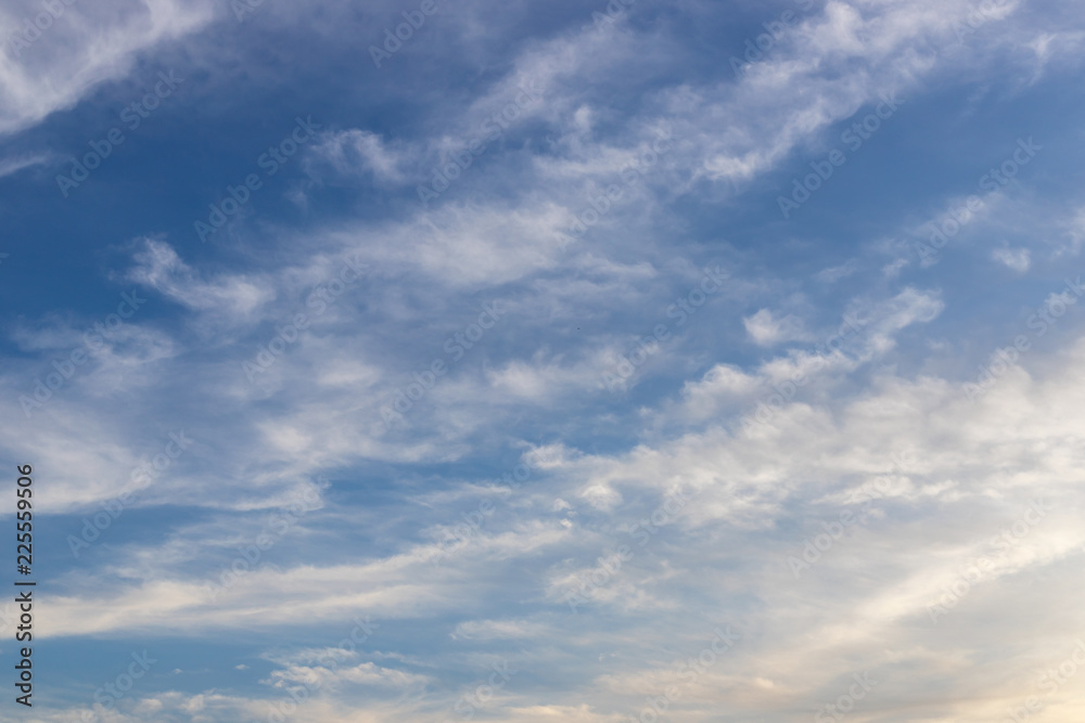 Fototapeta premium Blue sky with clouds. Heaven concept
