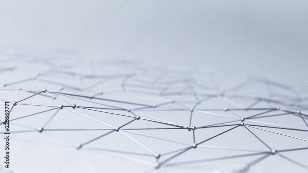 Abstract background with animation of waving and vibrating network surface. Technological movie about data transfer or social communication. Animation of seamless loop. Abstract background with animation of waving and vibrating network surface. Technological movie about data transfer or social communication. Animation of seamless loop.