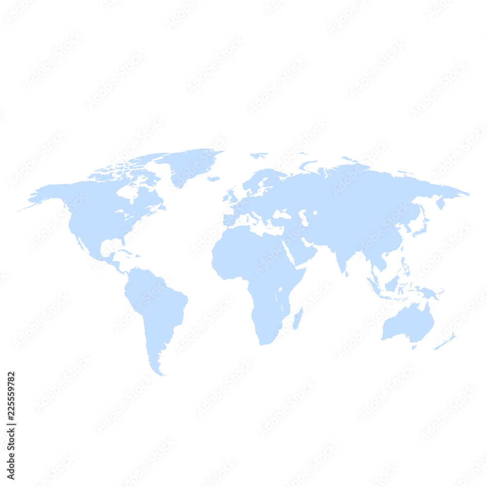 Earth world map on a white background vector illustration