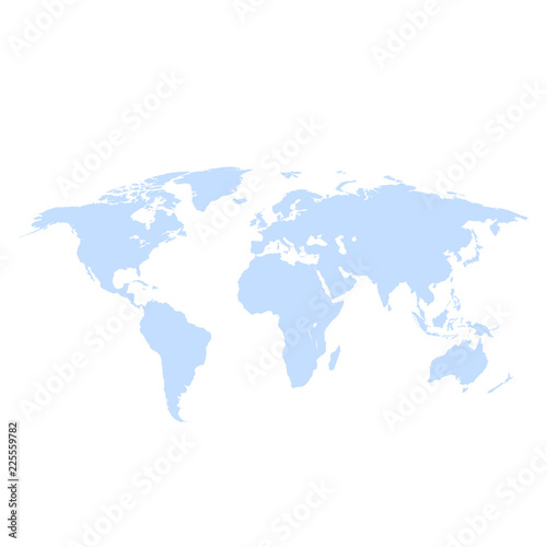 Earth world map on a white background vector illustration