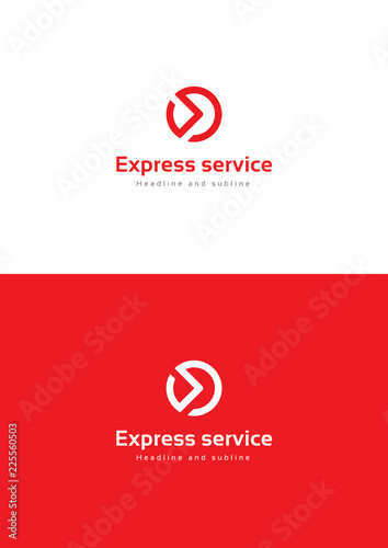 Express service logo teamplate.