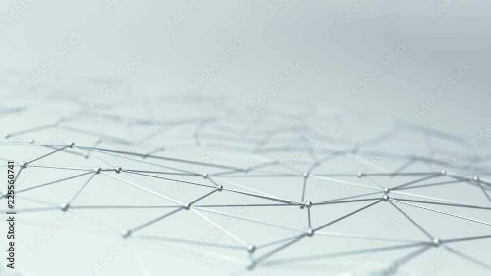 Abstract background with animation of waving and vibrating network surface. Technological movie about data transfer or social communication. Animation of seamless loop. Abstract background with animation of waving and vibrating network surface. Technological movie about data transfer or social communication. Animation of seamless loop.