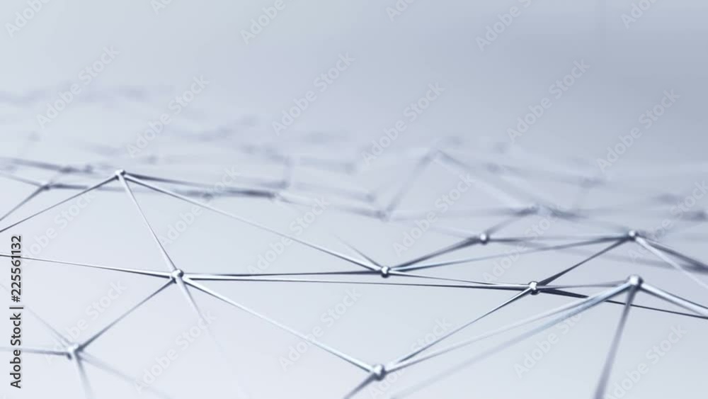 Abstract background with animation of waving and vibrating network surface. Technological movie about data transfer or social communication. Animation of seamless loop. Abstract background with animation of waving and vibrating network surface. Technological movie about data transfer or social communication. Animation of seamless loop.