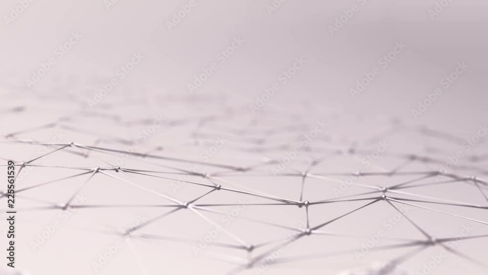 Abstract background with animation of waving and vibrating network surface. Technological movie about data transfer or social communication. Animation of seamless loop. Abstract background with animation of waving and vibrating network surface. Technological movie about data transfer or social communication. Animation of seamless loop.