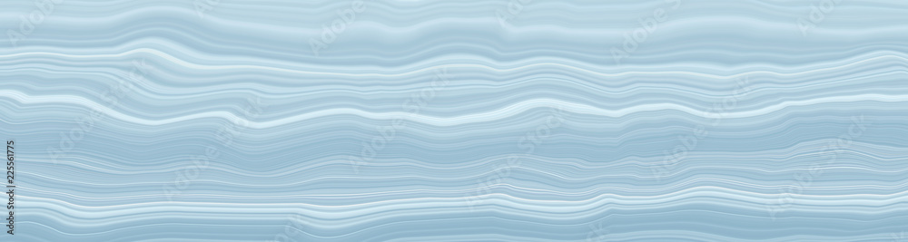 A wave pattern of white and blue. The background is turquoise with streaks and curved lines.