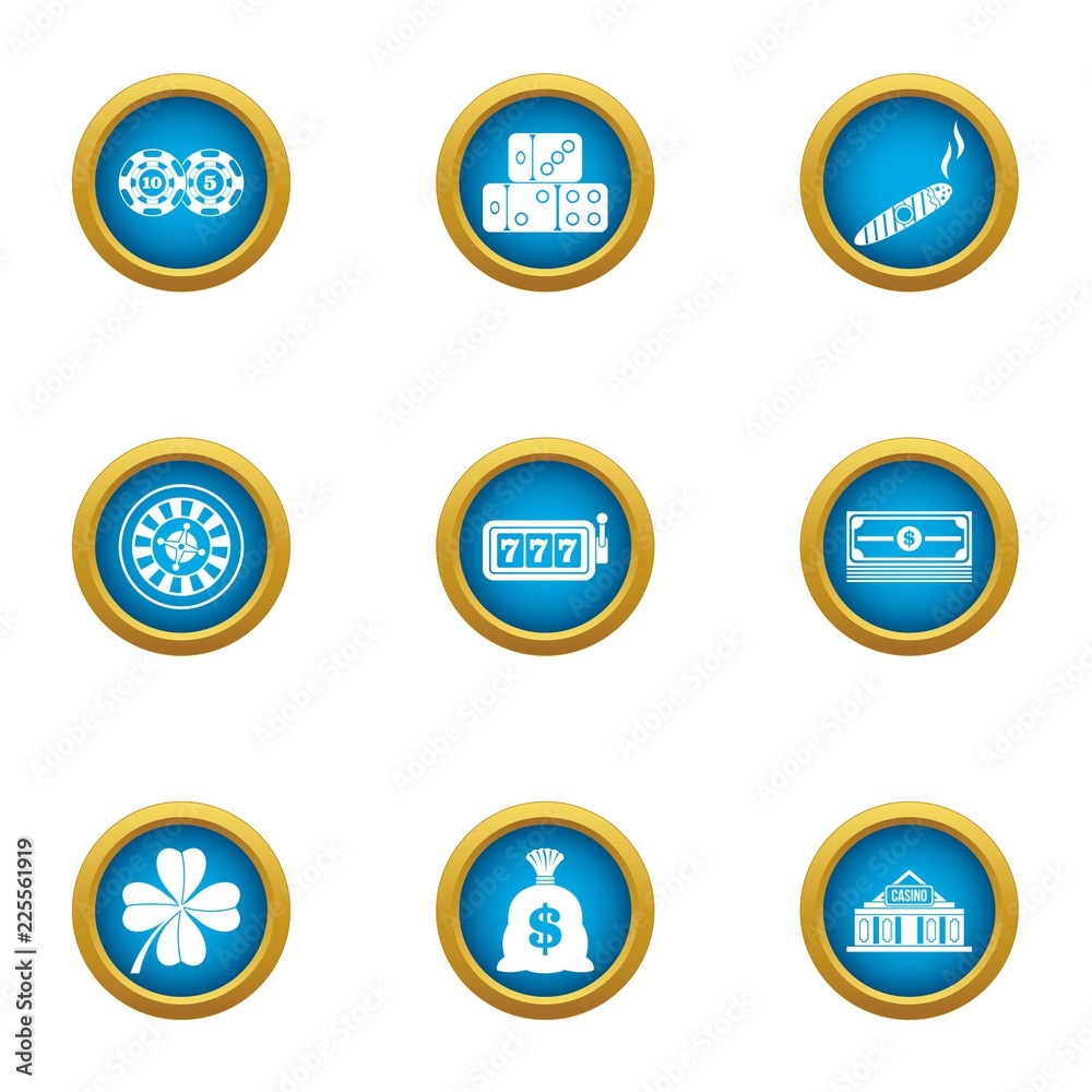 777 icons set. Flat set of 9 777 vector icons for web isolated on white background