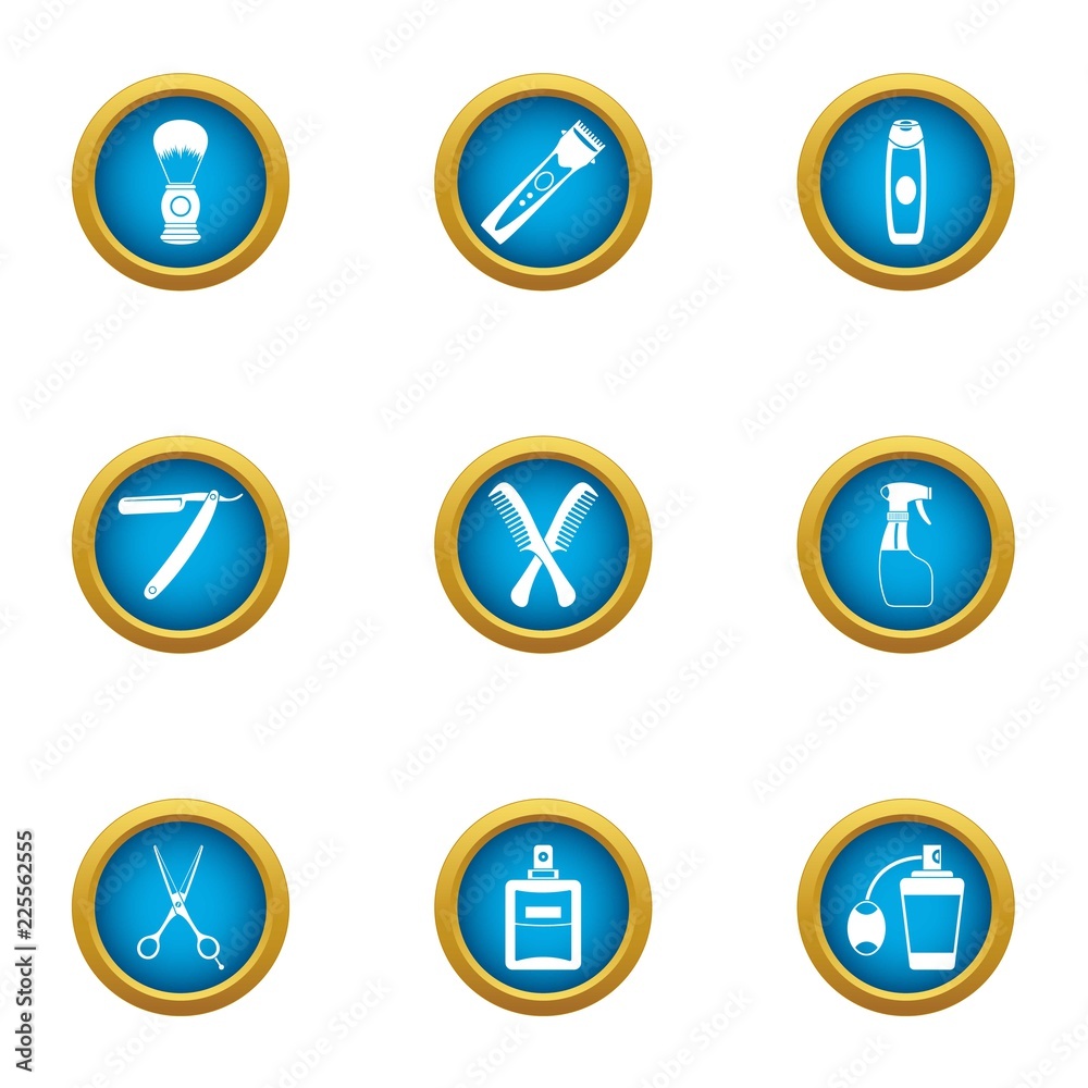 Clipping icons set. Flat set of 9 clipping vector icons for web isolated on white background Clipping icons set. Flat set of 9 clipping vector icons for web isolated on white background