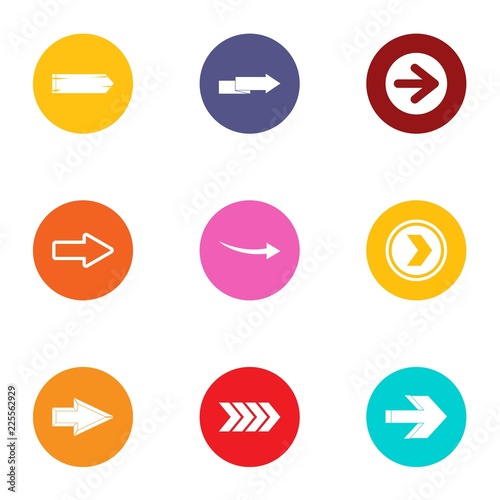 Reversal icons set. Flat set of 9 reversal vector icons for web isolated on white background