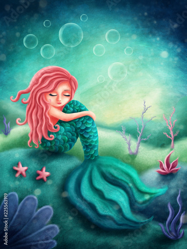 Quadro su tela Little mermaid
