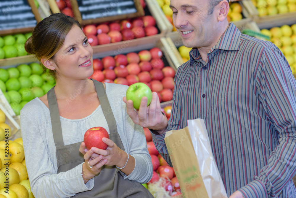 Fototapeta premium choosing an apple