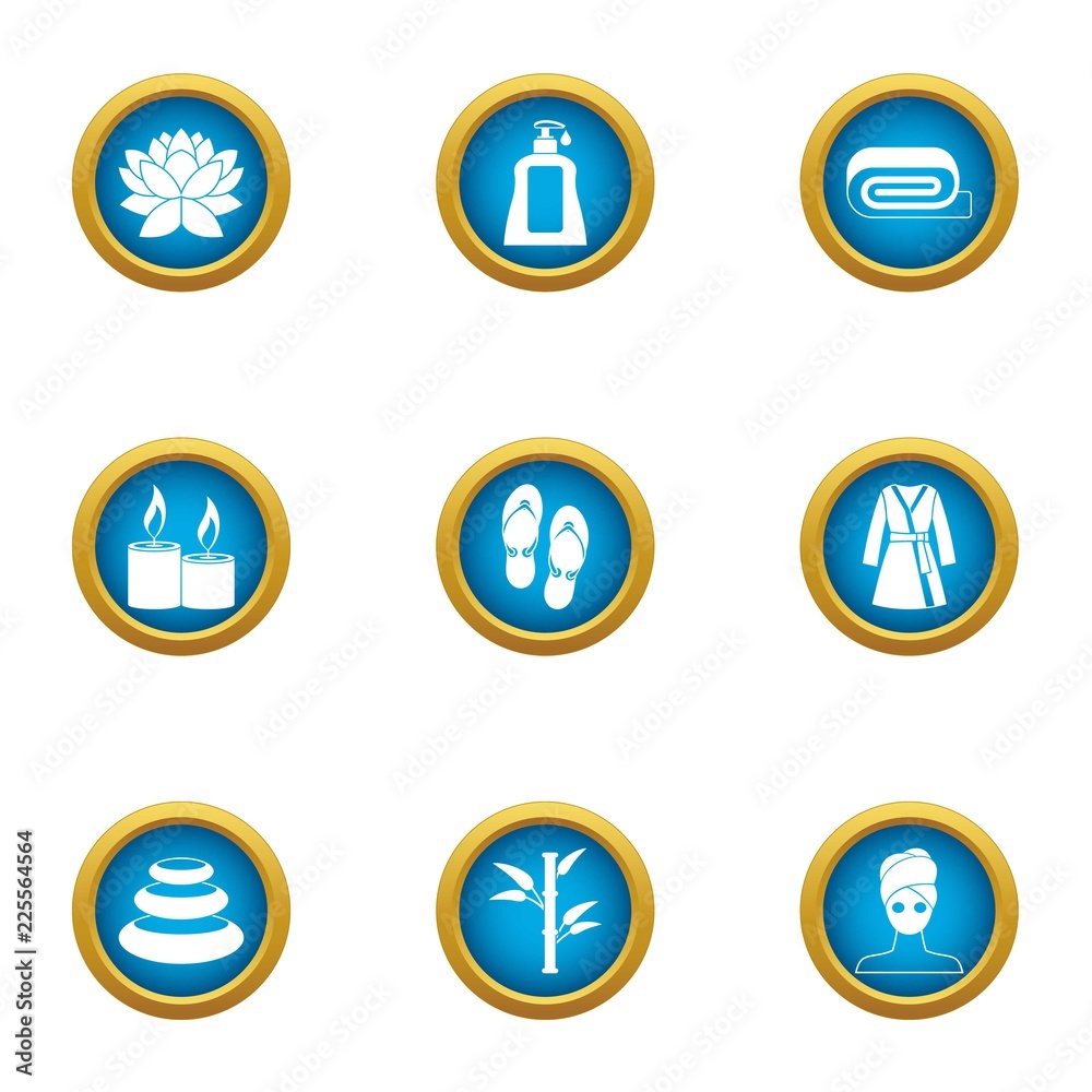 Loosen icons set. Flat set of 9 loosen vector icons for web isolated on white background