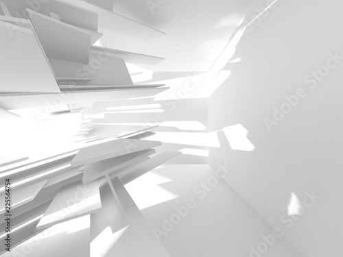 Abstract Modern White Architecture Background