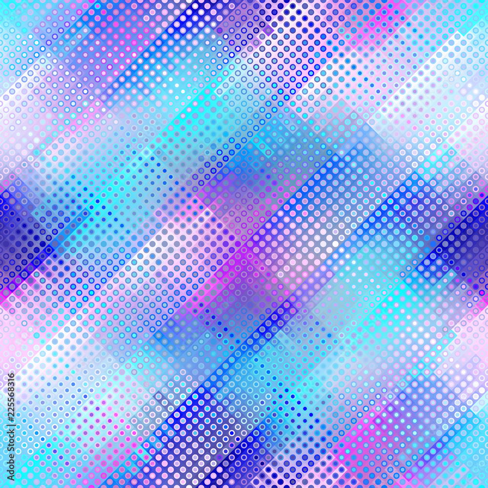 Geometric abstract pattern in low poly pixel art style. Polka dot pattern on low poly background. Vector image.